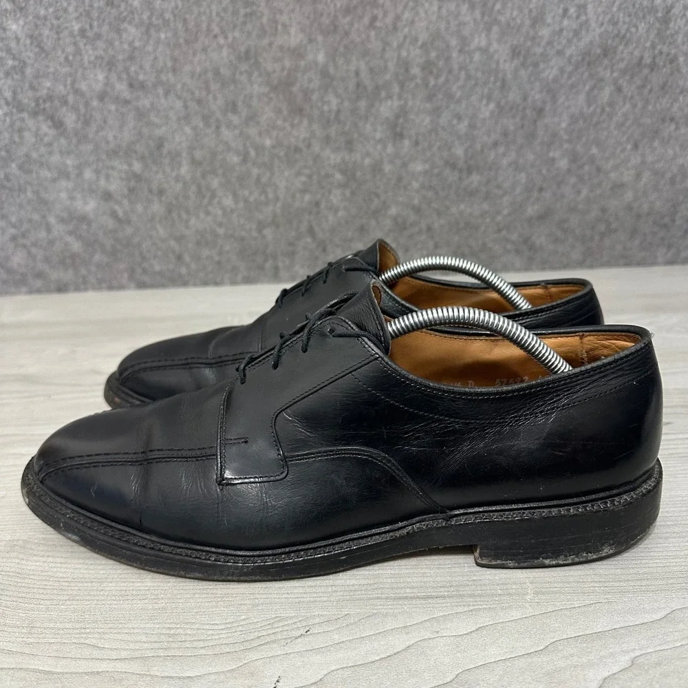 Allen Edmonds Hillcrest Dress Shoes Men 11.5 Black Leather Bicycle Toe‎ Derby